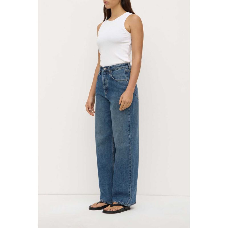 Assembly Label Oversized High Rise Jean Dark Indigo Fade image number 2